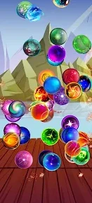 Ondata di sfere magiche colorate
